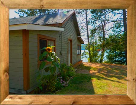Cottage #1 with view of the lake